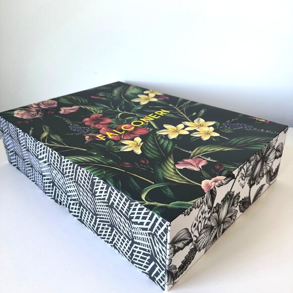 Falconeri Large Floral Gift Box XL 18.75" x 13.75" 4.5" - Picture 2 of 9
